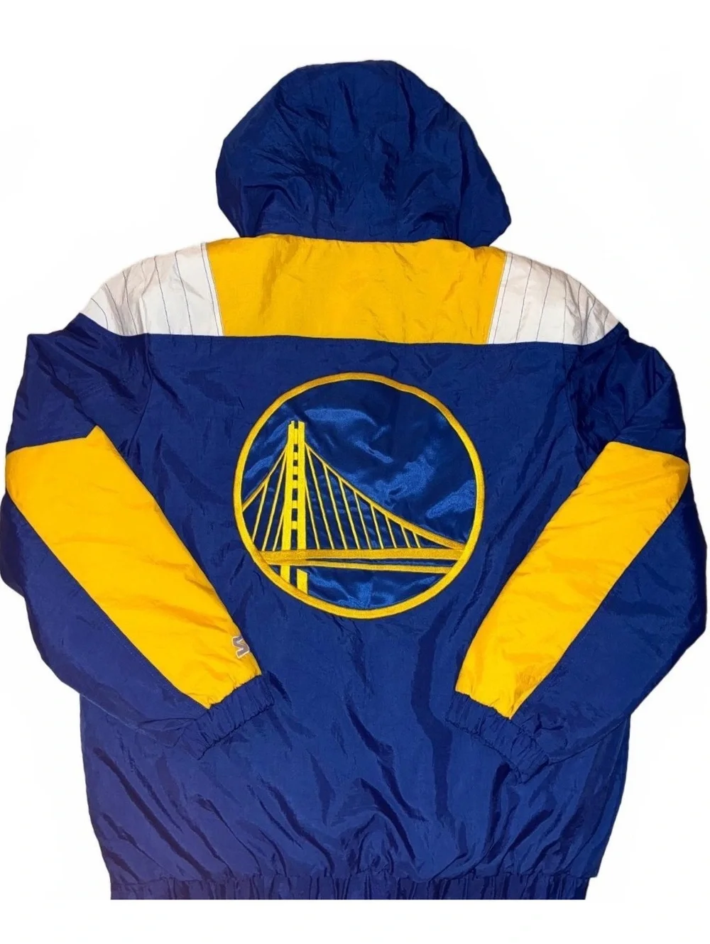 NWT Men's Starter Royal Golden State Warriors Charger Half-Zip Pullover Jacket M